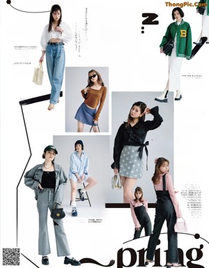 A magazine spread with a variety of women's shoes.